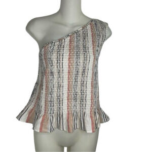 One shoulder smocked body top